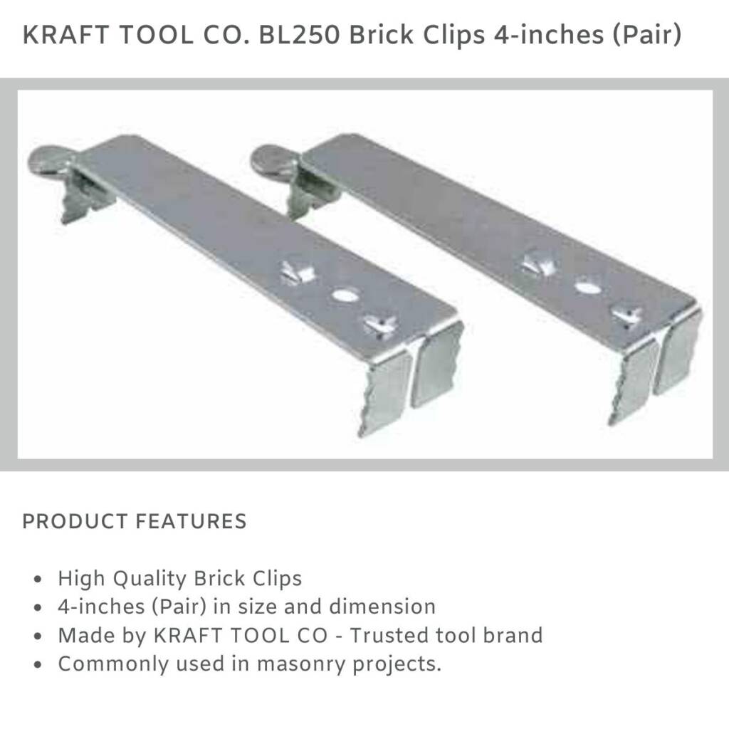 Kraft Tool BL250 Brick Clips,4