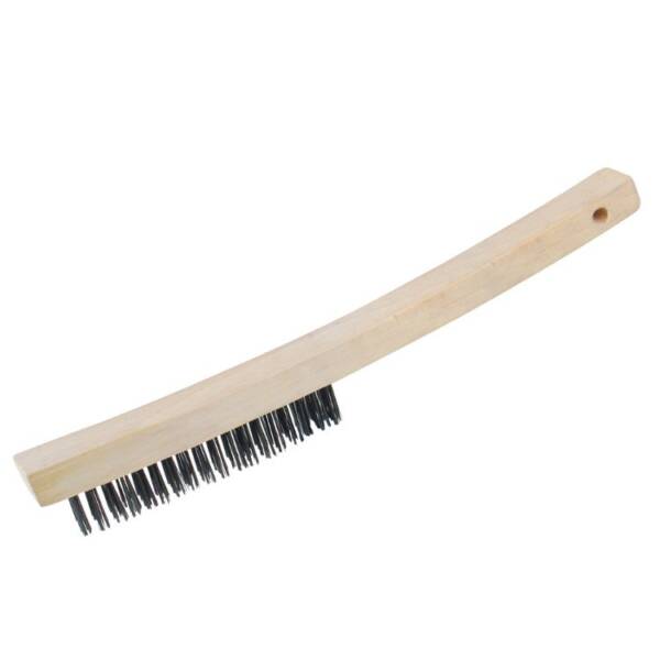 KRAFT TOOL CO. 14" Curved Handle Wire Brush